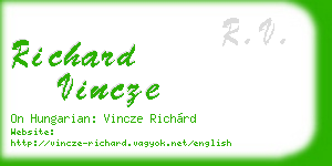 richard vincze business card